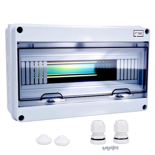 15 Way Circuit Breaker Box, Waterproof Distribution Protection Box - color: HT, size: 15 Way 315x110x210 MM