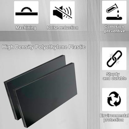 High-Density Polyethylene (HDPE) Plastic Sheet 1" Thick 12" X 16"- Black HDPE Sheet,for Machining, Home Improvements, DIY Projects, Engineering,High-Density Polyethylene Plastic Block (Pack of 1) - color: Black, size: 1" x 12" x 16"