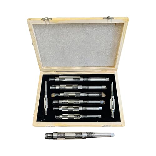 Adjustable Hand Reamer H4-H12 for Metal/Wood Repair, 15/32" to 1-3/16" - size: H4 to H12 - 9Pcs