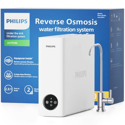 Philips Tankless Reverse Osmosis System, 600 GPD, Self-Cleaning RO System - size: High‑Flow Model