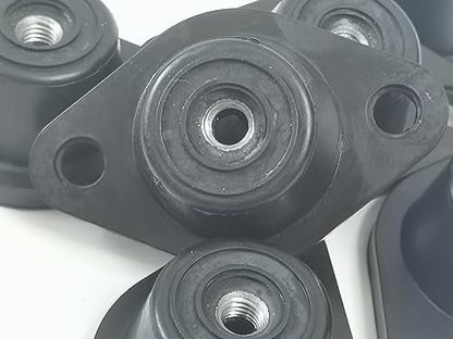 M8 Rubber+metal Anti-Vibration Turret Mounts, Rubber-in Shear Floor Mount, Compression Isolator Mounts for Pumps, Compressors-4PCS