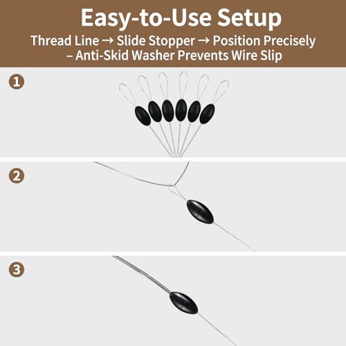 1200Pcs Bobber Stops Fishing Rubber Beads Line Stoppers for Fishing Sinkers Weight Stopper Kit with Bumpers and Smart Speed Stop Fishing Accessories S Size Float Stopper Set