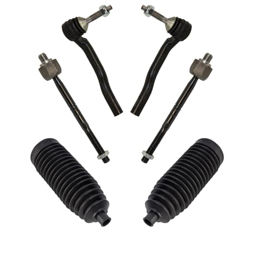 TRQ Front Steering Kit Steering Rack & Pinion Bellow Tie Rod - style: PSA27308