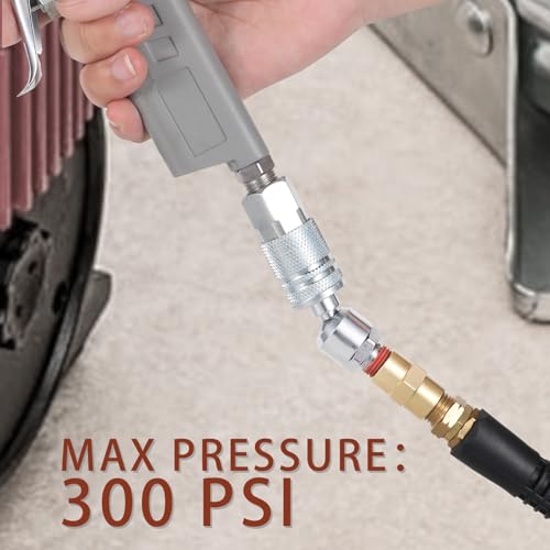1/4" Swivel Air Plug Air Quick Connect Plugs Air Hose Fitting Air Compressor Fittings Air Hose Connectors - style: 6PCS