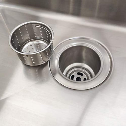 GZILA Kitchen Sink Drain Basket Only, 3-inch Basket for Kitchen Sink Strainer Replacement, Deep Cup Strainers with Handle, SUS 304 Stainless Steel - color: Stainless-steel