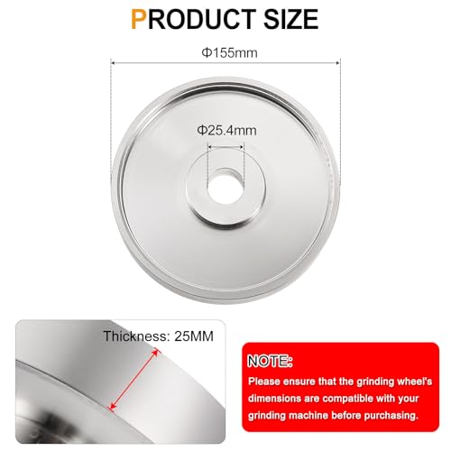 HARFINGTON Diamond Lapidary Wheel 6 Inch x 1 Inch Arbor Hole 2000 Grit Grinding Wheels for Stone, Marble, Glass, Ceramics, Crystal, Carbide, Steel - size: 2000 Grits
