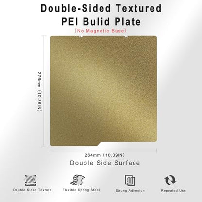 Double Sided Textured PEI Build Plate for Kobra X/S1 264x276mm - color: Double Sided Textured PEI, size: 264x276mm Kobra S1