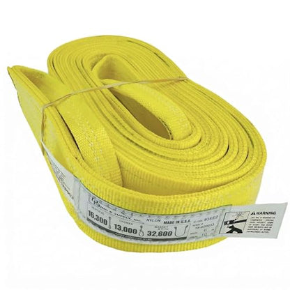 DD Sling 6 Inch x 10 Foot Nylon Lifting Sling – USA Made, 16,300 lb Vertical, 13,000 lb Choker, 32,600 lb Basket – 2-Ply Heavy Duty 900 Webbing, Type 3 Flat Eye & Eye Rigging Sling - size: 6" x 10'