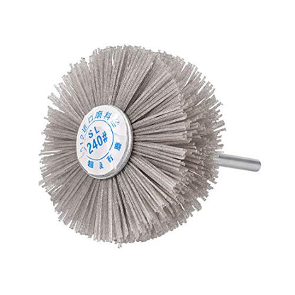 uxcell Abrasive Nylon Wheels Brush 240 Grits with 1/4 Inch Shank for Polish Grinder 3pcs - style: 240 Grits