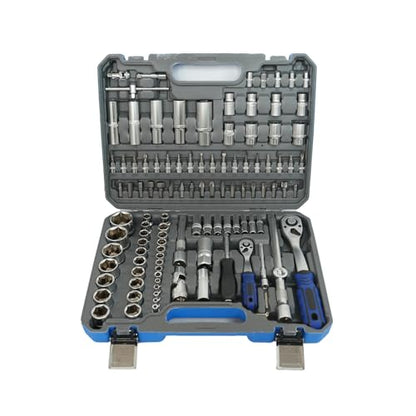 108 Pcs 72-Tooth Ratchet Socket Set, 1/2" & 1/4" Drive Set