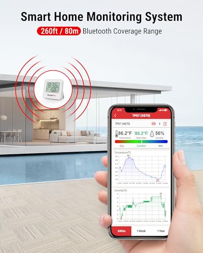 TempPro TempAir Bluetooth Digital Hygrometer Indoor Thermometer of 260FT - size: Bluetooth Thermometer