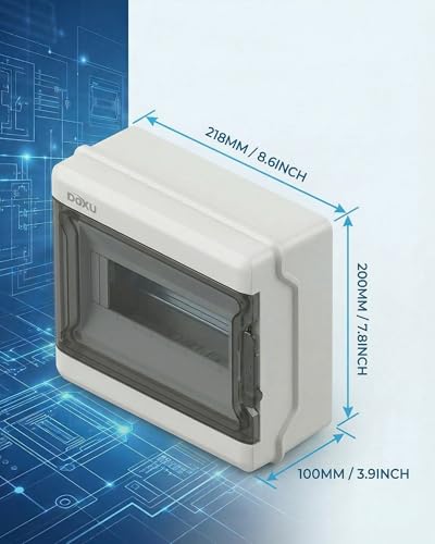 Circuit Breaker Box, IP66 Distribution Protection Box (AT-9 Way) - size: 9 - 218x200x100 MM