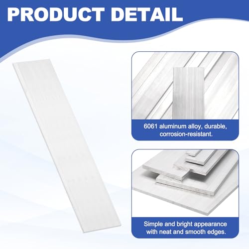 uxcell Square Aluminum Flat Bar with Gloves 0.08"x4"x14"/2x100x356mm - size: 0.08" x 4" x 14"/2 x 100 x 356mm