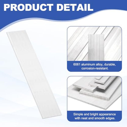uxcell Square Aluminum Flat Bar with Gloves 0.08"x4"x14"/2x100x356mm - size: 0.08" x 4" x 14"/2 x 100 x 356mm