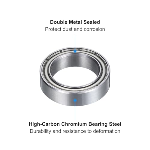 uxcell 6700ZZ Deep-Groove Ball Bearings for Rollers, 10mm x 15mm x 4mm Seal Bearings with Fiber Gloves, Double Metal Sealed Bearing Steel Skateboard Bearings 10Pcs - size: 6700ZZ
