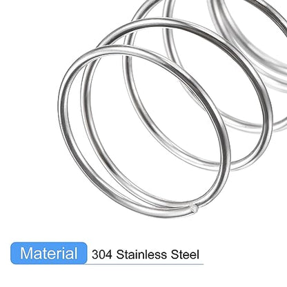 uxcell 5Pcs Compression Spring 304 Stainless Steel 18mmOD,1mmWD,25mmFL - size: 1.0mmx18mmx25mm