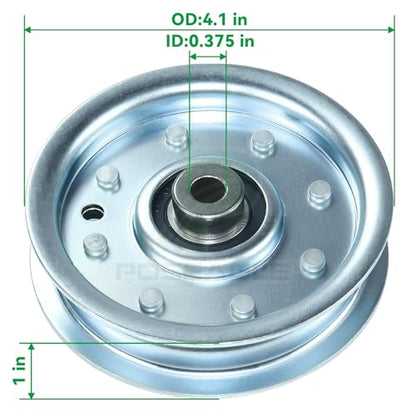 2 Pack 756-0627D Idler Pulley for Cub Cadet LT1045 LT1046 Tractors - size: 2x756-0627D