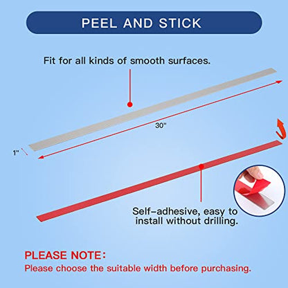 304 Brushed Stainless Steel Sheet Gap Filler, Metal Trim Strip for Wall Oven/Microwave Combo/Range/Cooktop, Self-Adhesive Gap Cover, 30" Long, 1'' Wide, 20Ga Thickness - size: 1'' Wide