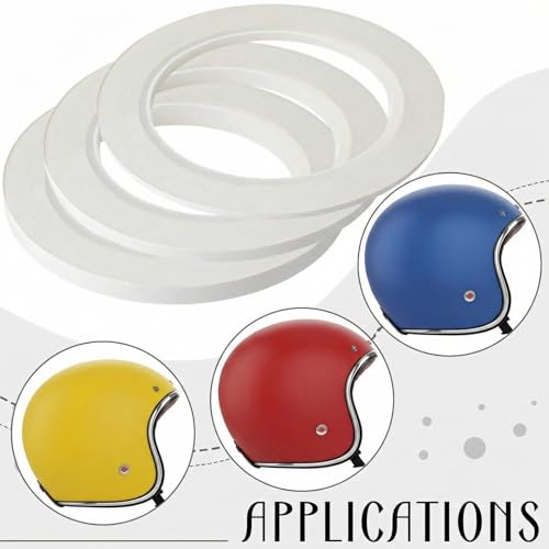 Nezyo 6 Pcs Vinyl Pinstripe Tape Auto,White,1/16,1/8, 1/4 Inch - color: White, size: 1/16,1/8, 1/4 Inch