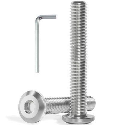 VGBUY M6-1.0 x 70 mm 25Pcs Flat Head Hex Socket Cap Screws Bolts,304 Stainless Steel 18-8,Full Thread,Hex Spanner Included (VG30115) - size: M6 x 70-25pcs