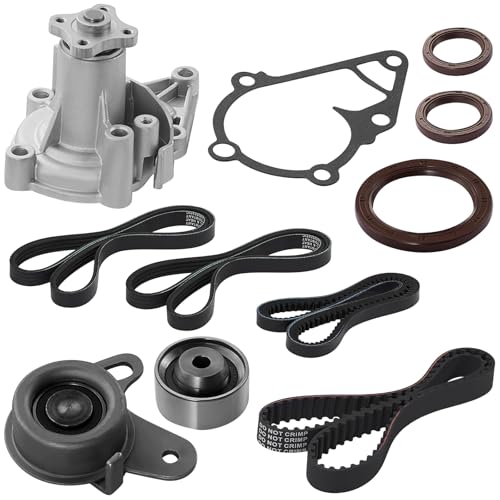 BDFHYK TCK282 Engine Timing Belt Kit with Water Pump Compatible with Hyundai 1996-2011 Accent Compatible with Kia 2006-2011 Rio, Rio5 1.5L 1.6L L4 DOHC - size: TCK282
