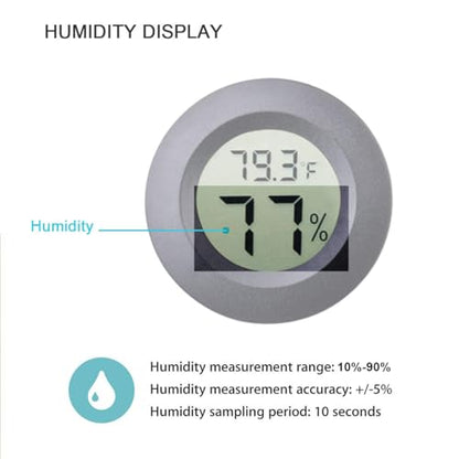 2-Pack Mini Hygrometer Thermometer Meter Digital LCD Indoor Room Monitor