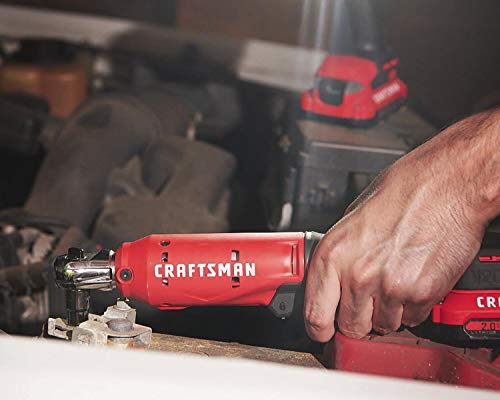 CRAFTSMAN V20 Cordless Ratchet Wrench, 3/8 inch Drive, 300 RPM, up to 35 ft-lbs of Torque, Bare Tool Only (CMCF930B) - style: V20 3/8 Inch Drive Ratchet