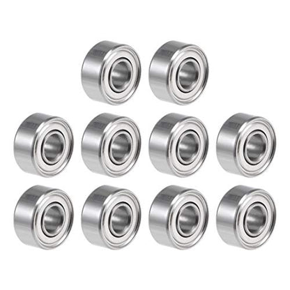 uxcell R2-5ZZ Deep Groove Ball Bearing 1/8" x 5/16" x 9/64" 10pcs - size: 1/8"x5/16"x9/64"