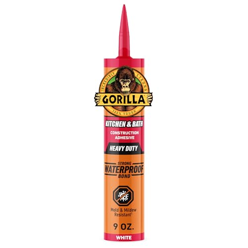 Gorilla Kitchen & Bath Construction Adhesive, White, 9 fl. oz. Cartridge - style: Kitchen & Bath White