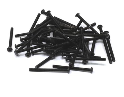 iexcell 50 Pcs M3 x 35mm Thread Pitch 0.5 mm Alloy Steel 10.9 Grade Hex Socket Button Head Cap Screws Bolts Kit, Black Oxide Finish - size: M3 x 35mm