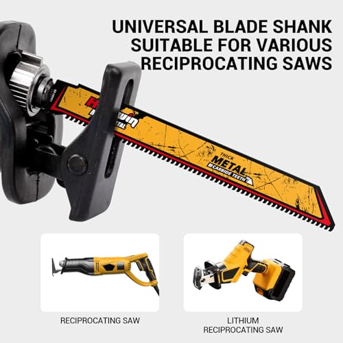 9-Inch Carbide Reciprocating Saw Blades for Metal, 8 TPI, 3-Pack - size: 9inch