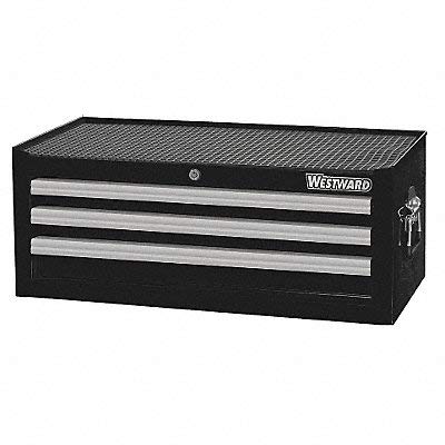 26-5/16"W Intermediate Chest 3 Drawers, Black, 16-15/16"D x 10-5/8"H