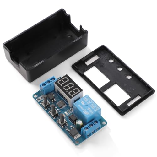 DROK 12V Timer Relay 2pcs, LED Display 4-Mode On-Off Automotive Time Delay Relay, Electric Delay Timer Switch 0.1s to 999min - size: 2pcs
