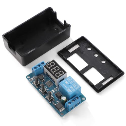 DROK 12V Timer Relay 2pcs, LED Display 4-Mode On-Off Automotive Time Delay Relay, Electric Delay Timer Switch 0.1s to 999min - size: 2pcs