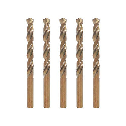3.5mm Metric M35 Cobalt Steel Extremely Heat Resistant Twist Drill Bit of 5pcs with Straight Shank to Cut Through Hard Metals Such as Stainless Steel and Cast Iron, 5% Cobalt M35 Grade HSS-CO - size: 3.5 mm (5 Count)