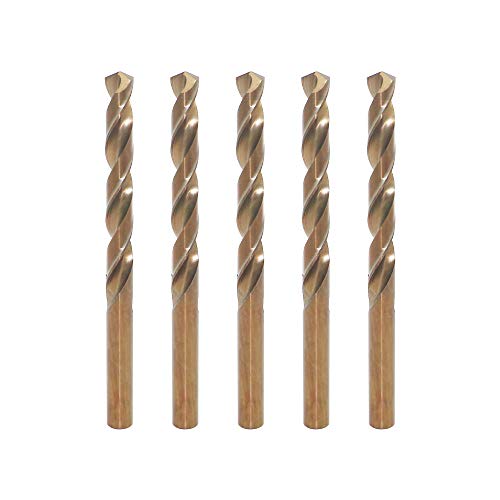 3.3mm Metric M35 Cobalt Steel Extremely Heat Resistant Twist Drill Bit of 5pcs with Straight Shank to Cut Through Hard Metals Such as Stainless Steel and Cast Iron, 5% Cobalt M35 Grade HSS-CO - size: 3.3 mm (5 Count)