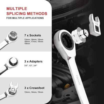15PCS Serpentine Belt Tool Kit for Belt Removal & Installation