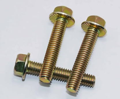 3/8" x 2-1/2" Flanged Hex Toothed Bolt by Color Zinc Plated, Alloy Steel,Grade 5.(10pcs Pack) by Metalsuberg - size: 3/8" x 2-1/2" 10pcs