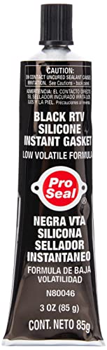 Pro Seal RTV Silicone Sealant,3 oz Tube,Black (80046)