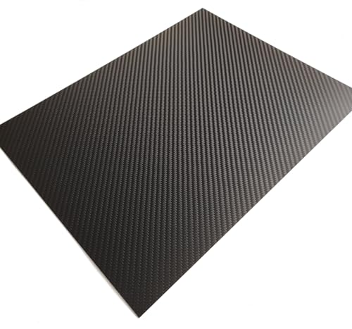 cncarbonfiber 1mm 300x400mm 100% Carbon Fiber Sheet Laminate Plate Panel 3K Twill Matte Finish - size: 300x400x1.0mm, style: Twill Matte Finish