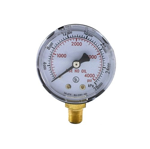 SÜA - Low and High Pressure Gauges for Oxygen Regulator 0-100 psi & 0-4000 psi - 2 inches - 1/8'' Thread - LDP - size: LDP - Low and High