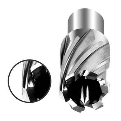 SALI 2 pcs Annular Cutter Diameter 1/2 Inch with Weldon Shank 3/4" (with 2 Flats) Cutting Depth 1" Mag Drill Bit for Magnetic Drill Press HSS Fully Ground Drill with One 1/4"*3" Pilot Pin - size: 1/2"*1"