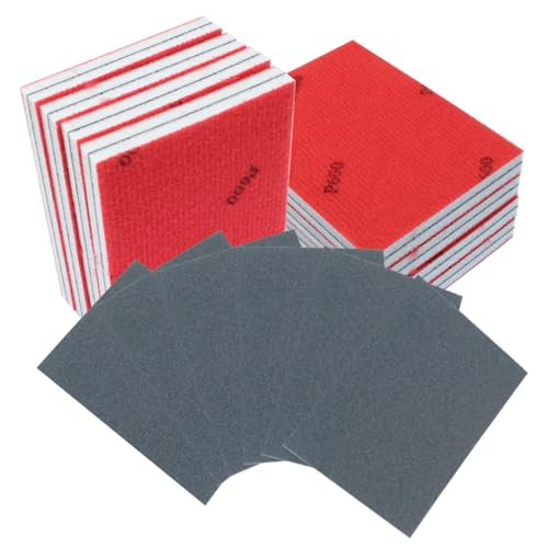 600 Grit Sanding Sponge, 4" x 3", 20Pcs - style: 600 Grit