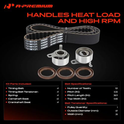 A-Premium Engine Timing Belt Kit Compatible with Toyota, Geo, DOHC 1.8L