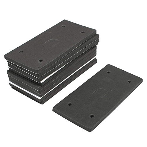 Luomorgo Black Rectangle Foam Adhesive Sander Back Pad, 10pcs