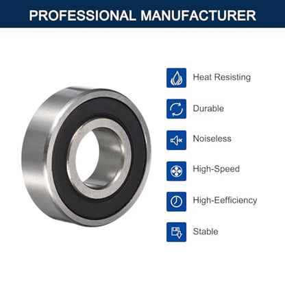 R18-2RS Deep Groove Ball Bearings, ID 1-1/8" x OD 2-1/8" x Width 1/2" Double Rubber Sealed Ball Bearing Pre-Lubricated Chrome Steel Z2 Lever 2pcs - size: R18-2RS 1-1/8"x2-1/8"x1/2"