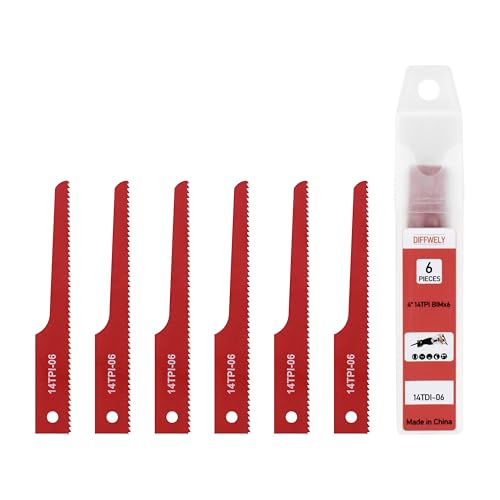 4” 14 TPI 6Pcs fit Standard 1/2" Shank Air Reciprocating Saws