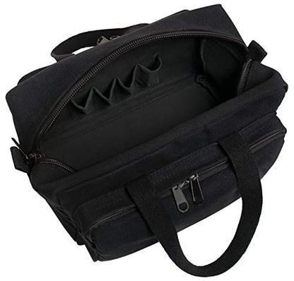 Rothco Mechanics Tool Bag, Heavy‑Duty Canvas Tool Organizer with Zipper Pockets, Compact Portable Tool Storage (Black) - color: Black