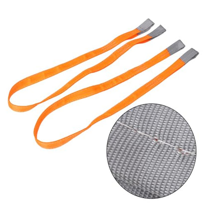 findmall 2 Pack Orange Lift Sling Straps 2" x 7 FT