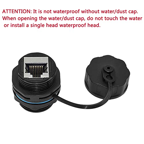 10PCS Panel Mounting Shielded CAT6 RJ45 Waterproof Connector - size: 10 Pieces CAT6